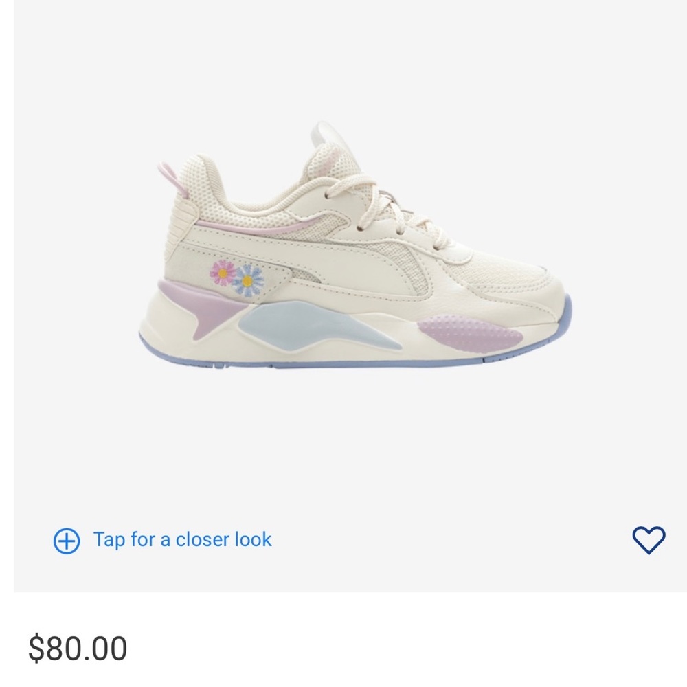 PUMA RS-X Embroidered Girls Shoes Size 11c